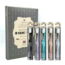 KENT Signature Royal Ultra Soft Toothbrush - White Edition (Set of 5)