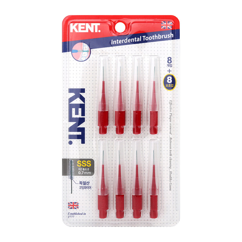 Kent Interdental Brush Cleaners Pack of 8 - Super Soft Toothbrush for great dental hygiene 
